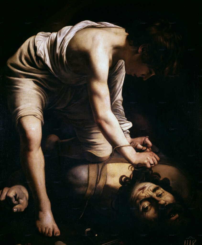 Le caravage, David et Goliath, 1604